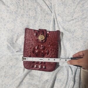 Brahmin Red Croc-Embossed Crossbody Bag